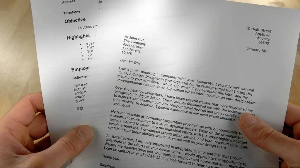 OJT Application Letter